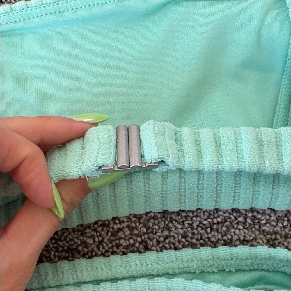 Billabong Mint Green Ribbed Bikini Set - Picture 4 of 7